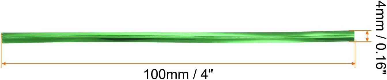 HARFINGTON 800pcs Bag Twist Ties 4" Reusable Plastic Metallic Twist Ties Wire Cable Ties for Party Bread Candy Cake, Green