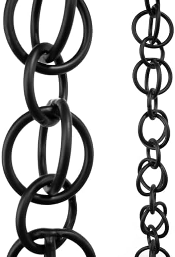 Nutshell Stores Double Loops Rain Chain - Black - 12 Feet