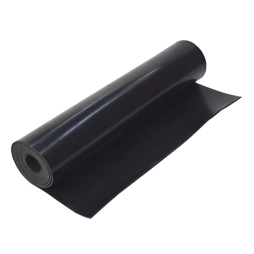 DOBTIM Neoprene Rubber Sheet Rolls 1/16 (.062)" Thick X 12" Wide X 5' Long, Solid Rubber Strips Use for Gaskets DIY Material, Supports, Leveling, Sealing, Protection, Abrasion, Flooring, Black