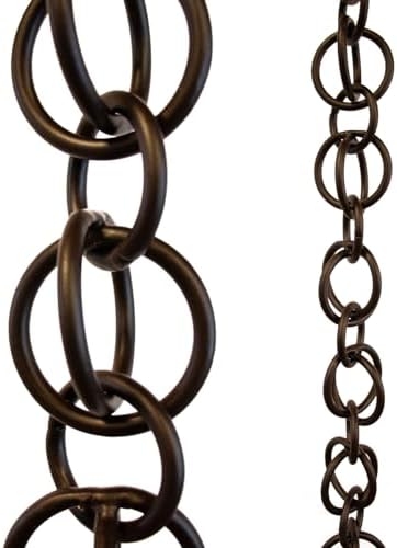 Nutshell Stores Double Loops Rain Chain - Bronze - 19 Feet