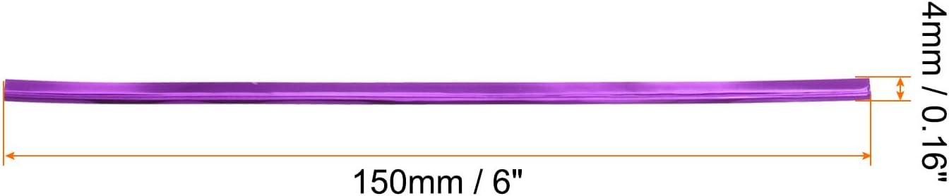 HARFINGTON 800pcs Bag Twist Ties 6" Reusable Plastic Metallic Twist Ties Wire Cable Ties for Party Bread Candy Cake, Purple