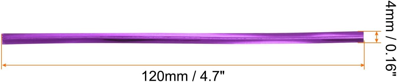 HARFINGTON 800pcs Bag Twist Ties 4.7" Reusable Plastic Metallic Twist Ties Wire Cable Ties for Party Bread Candy Cake, Purple