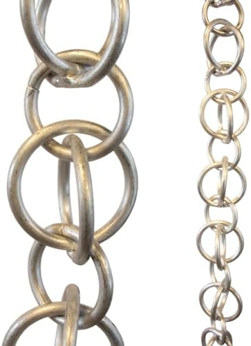 Nutshell Stores Double Loops Rain Chain - Aluminum - 18 Feet