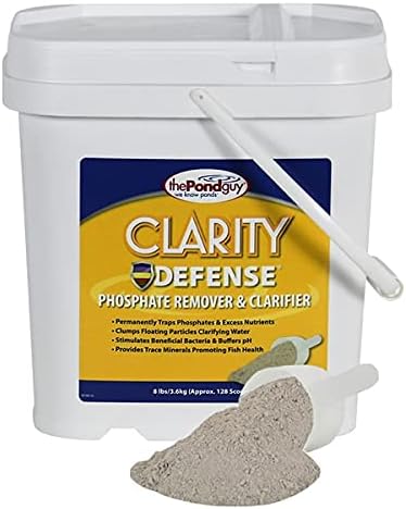 The Pond Guy Clarity Defense Water Garden Flocculant, Clear Cloudy Water, Stimulate Beneficial Microbe Growth, Fish, Plant & Animal Safe, 8 lbs
