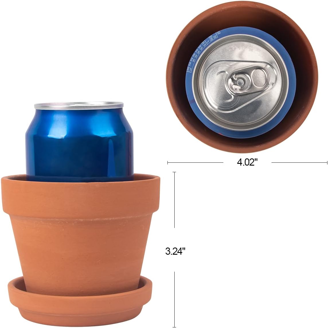 CFKJ [17 Pack] 4 inch Planter Nursery Pots Terracotta Pot Clay with Saucer Ceramic Pottery Cactus Flower Succulent Garden Terra Cotta Plants (17)