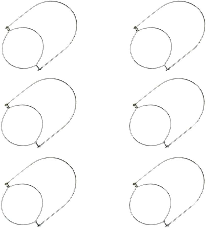 Decorman 6 Pack Stainless Steel Wire Handles (Handle-Ease) Mason Jar Hanger, Canning Jars Hanger, Ball Pint Jar, Jar Hanging Hook for Regular Mouth Mason, Silver