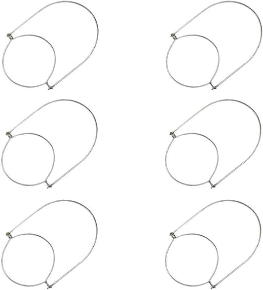 Decorman 6 Pack Stainless Steel Wire Handles (Handle-Ease) Mason Jar Hanger, Canning Jars Hanger, Ball Pint Jar, Jar Hanging Hook for Regular Mouth Mason, Silver