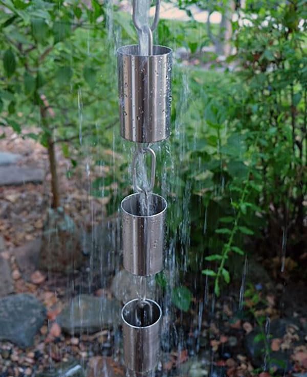 Nutshell Stores Kenchiku Rain Chain - Stainless Steel - 19 Feet