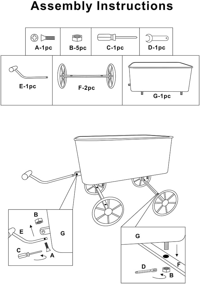 Flower Cart with Wooden Handles, Metal Wagon Planters for Outdoor Plants, Garden Planter with Wagon Wheels, Decorative Wheelbarrow, Plant Cart for Patio Garden Balcony (White)