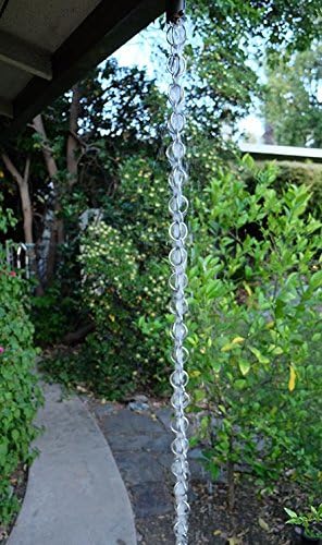 Nutshell Stores Double Loops Rain Chain - Stainless Steel - 17 Feet