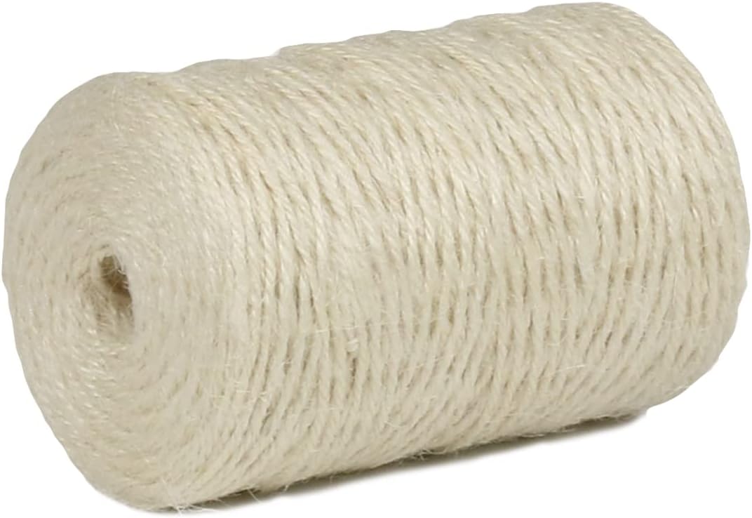 2mm 600ft Colored Natural Jute Twine String for Gift Wrapping Craft Baker Plant Christmas Ribbon Twine Handmade Arts Decoration Thin Packing String Home Decor