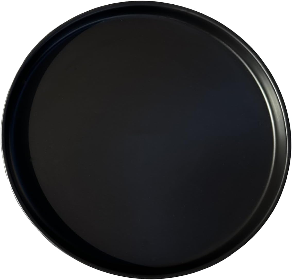 2 Pack Ceramic Plant Saucer Pot Tray 6 Inch, Planter Saucers 4 5 6 7 8 9 10 11 12 13 Inch for Indoors Outdoor, Durable Sturdy Flower Drainage drip Water Tray for Glazed Pots Base (6.4 Inch-Black)