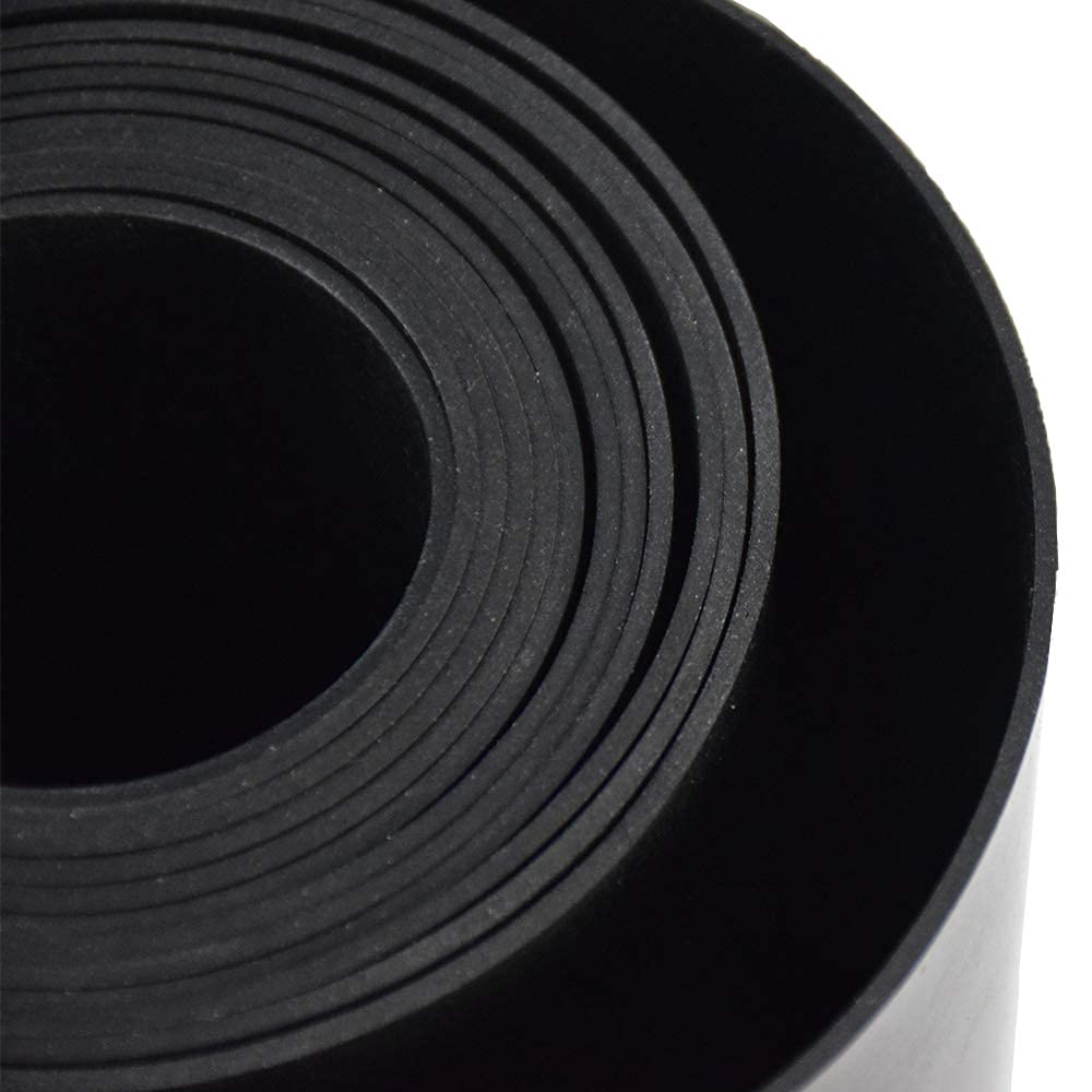 DOBTIM Neoprene Rubber Strips 1/16 (.062)" Thick X 10" Wide X 10' Long, Solid Rubber Rolls Use for Gaskets DIY Material, Supports, Leveling, Sealing, Bumpers, Protection, Abrasion, Flooring, Black