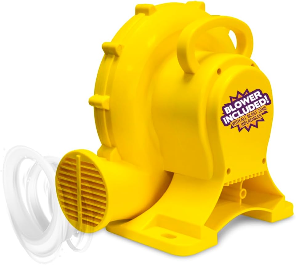 Double Play - Inflatable Dual Hoops Bounce House with Blower - Premium Quality - Holds 7 Kids - Safe and Clean