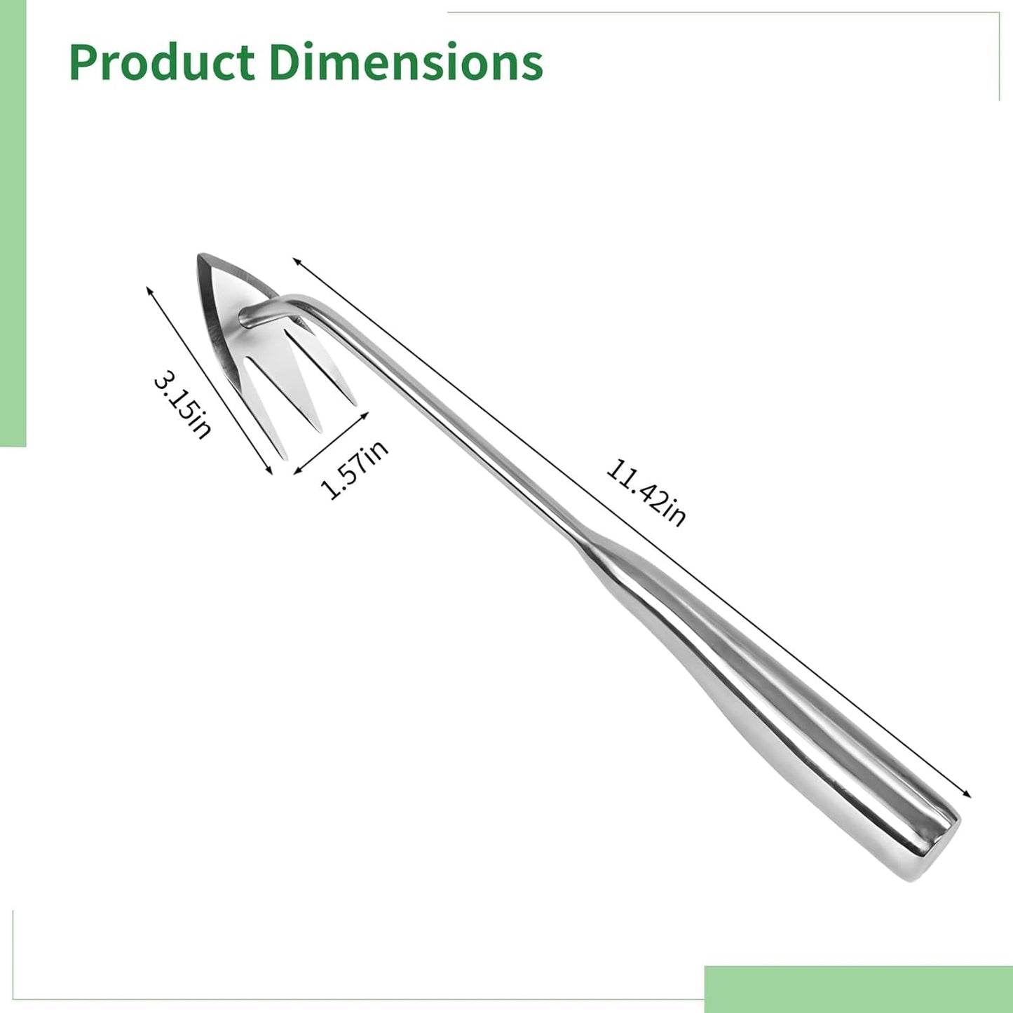 Stainless Steel Weed Puller, Garden Hand Tool, Long-Lasting and Precise, Effortless Weed Removal, Ideal for Various Gardening Tasks, Length: 34.5 cm/13.58 in