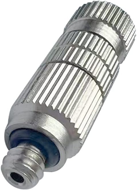 High Pressure Brass Nickel Plated Misting Nozzle for Outdoor Cooling Mist System, 0.8mm Ceramics Orifice, Anti-Drip Cleanable, 10pcs