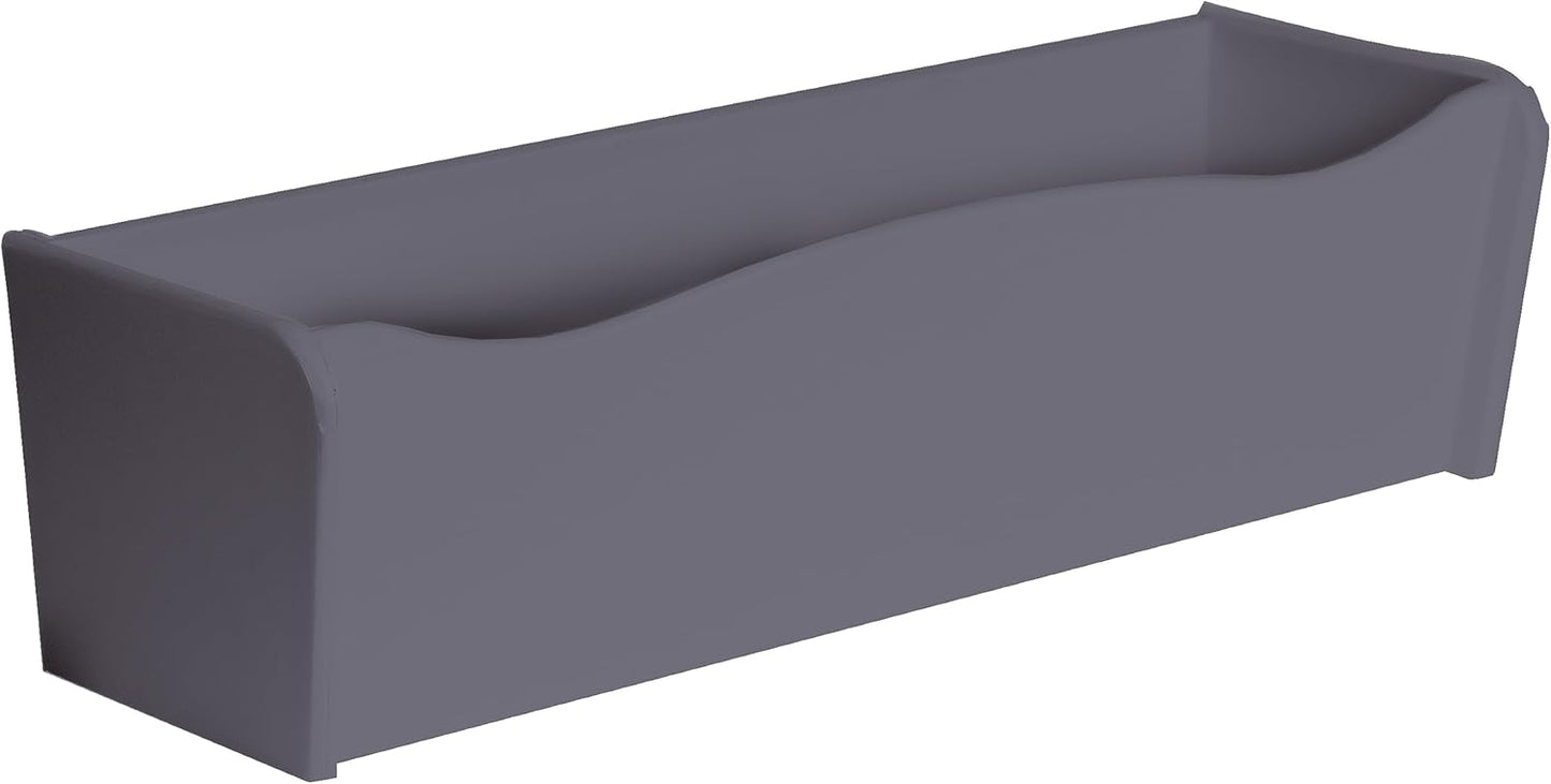 Flower Box 24"" x 6"" x 5"" Gray Polyethlene for Window Sills, Sheds, and Playhouses, 1 PK (FB24GY-BX1)