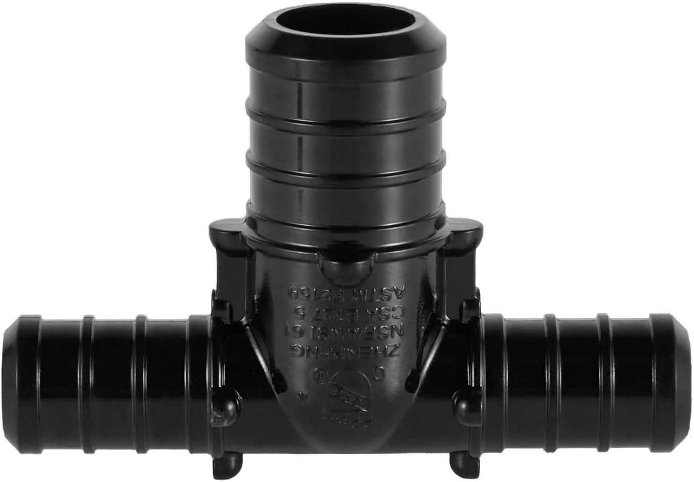 10-Pack EFIELD Pex Fitting Poly PPSU Barb Crimp 1/2" X1/2" X3/4" Reducing Tee, ASTM F2159(PPSU1807030)