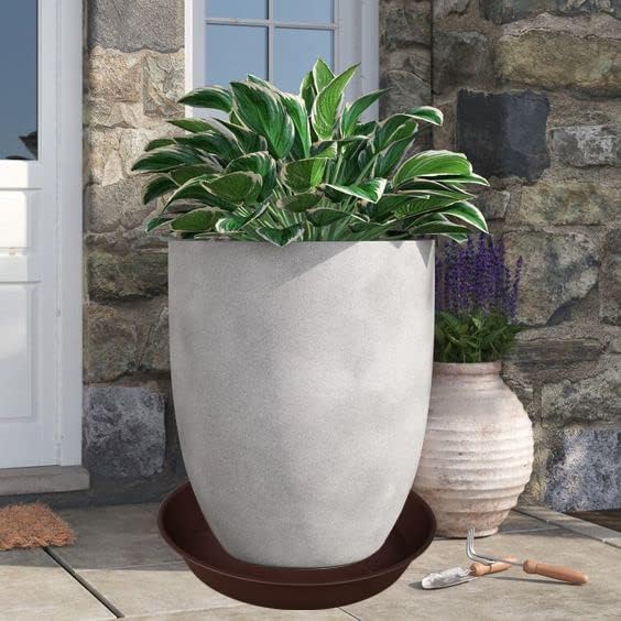 3 Pack of 20 22 inch Plant Saucer (19.2 Inch Base), 3.6" Depth Tray, Bath Baths Bowl for Garden, Large Deep Plastic Plant Trays for Indoors Outdoor, Tray for Planter 19-23" (22", Black)