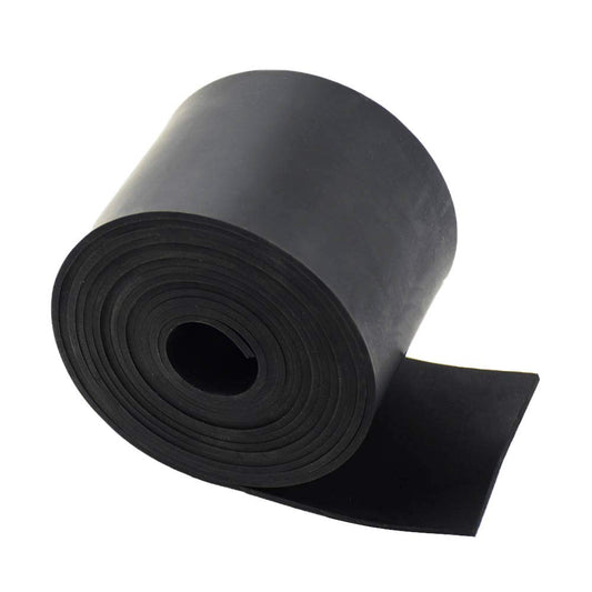 DOBTIM Neoprene Rubber Strips Rolls 1/8 (.125)" Thick X 4" Wide X 10' Long, Solid Rubber Strips Use for Gaskets DIY Material, Supports, Leveling, Sealing, Protection, Abrasion, Flooring, Black