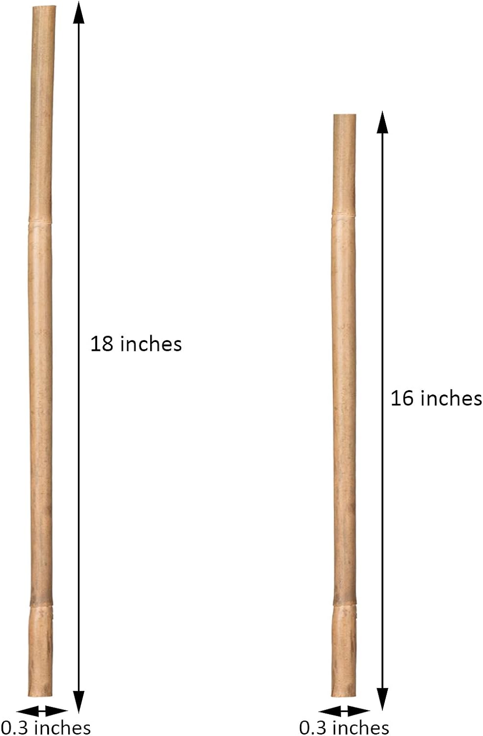 Plant Stakes Natural Garden Bamboo Sticks for Indoor and Outdoor Plants, GAGINANG 20pcs Plant Support Stakes for Tomatoes, Beans, Potted Plants - 16 inches