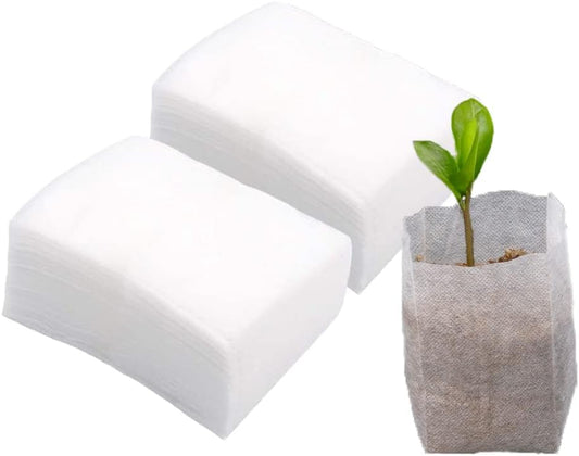 100Pcs Nursery Growing Bags,Non-Woven Fabric Seedlings Grow Bag for High Seedling Survival Rate,Plant Bags for Planting,Garden Seed Starters Pouch Small（4.2"x4.2"）
