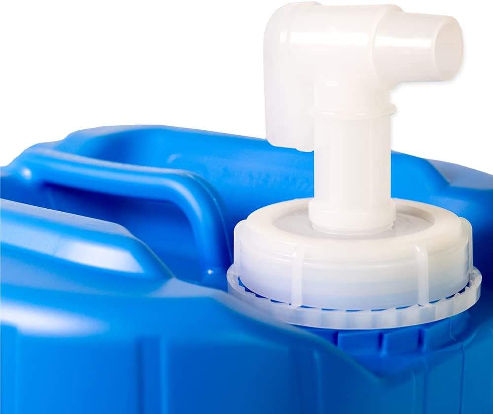 5 Gallon Stackable Water Containers (6-Pack) | 100% Food Grade, BPA-Free | Durable Indoor Outdoor Storage Large Water Jug | Camping Accessories, Survival Gear, Prepper Supplies