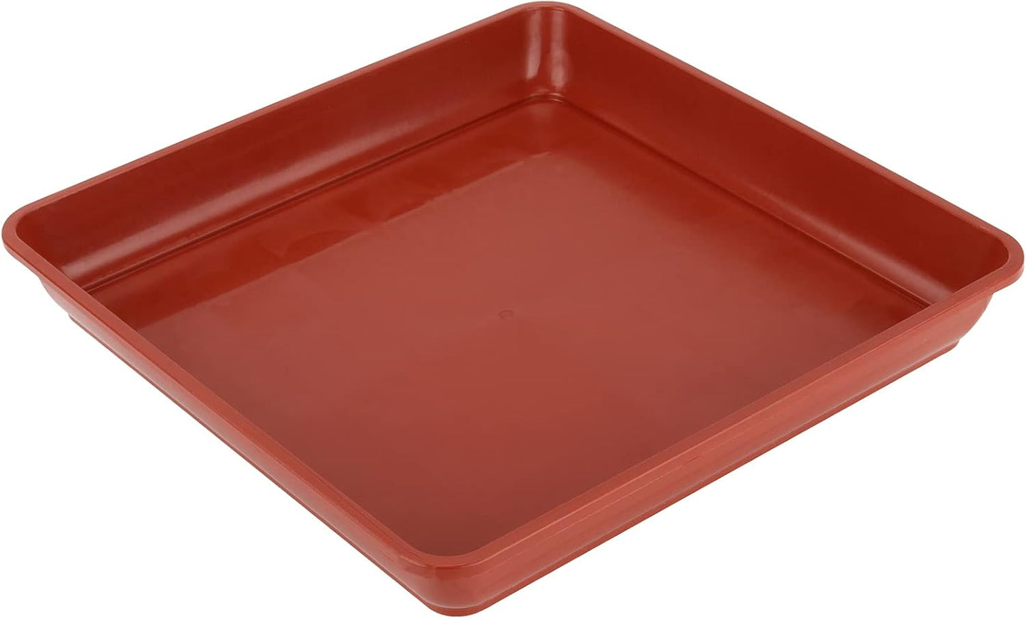 JOIKIT 15 PCS 8.8 x 8.8 Inch Square Plant Saucer, Plastic Plant Saucer Drip Tray, Square Flower Pot Tray for Indoors and Outdoor Plant Pots, 1.2 Inch Deep, Terracotta