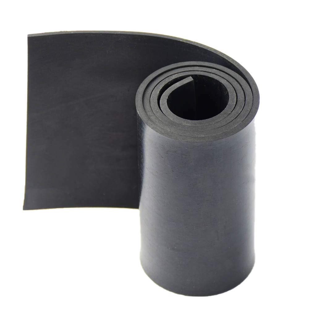 DOBTIM Neoprene Rubber Strips Rolls 1/8 (.125)" Thick X 4" Wide X 24'' Long, Solid Rubber Sheet Use for Gaskets DIY Material, Supports, Leveling, Sealing, Bumpers, Protection, Abrasion, Black