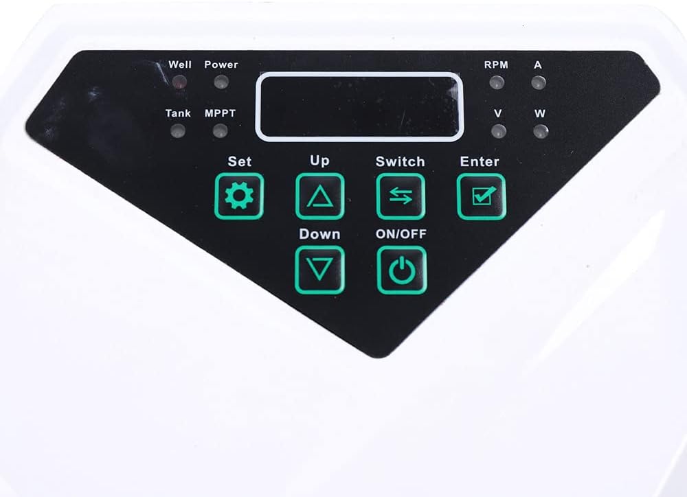 Solar Water Pump, 48V 500W 3In DC Submersible Pump Stainless Steel Deep Well Pump Irrigation Kits with MTTP Controller Float Switch for Home Industry, Garden Irrigation, Farm Ponds