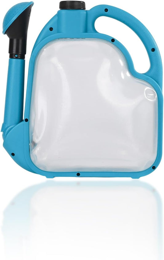 Foldable Watering Can 0.8 Gallon Transparent Plastic with Long Spout & Ergonomic Handle, Compact for Indoor Outdoor Plants（Blue