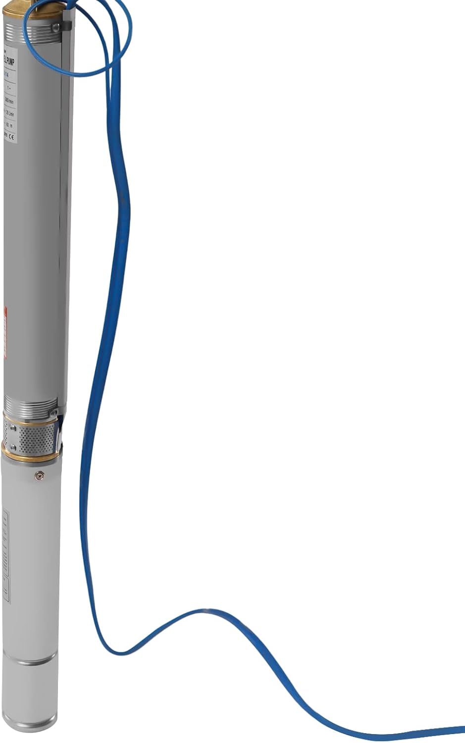 Deep Well Submersible Pump 110V 370W Electric Solar Powered Water Pump, 16 GPM Flow, 216ft Lift, Farm Ranch Irrigation Submersible Bore Hole Deep Well Pump 3420 RPM