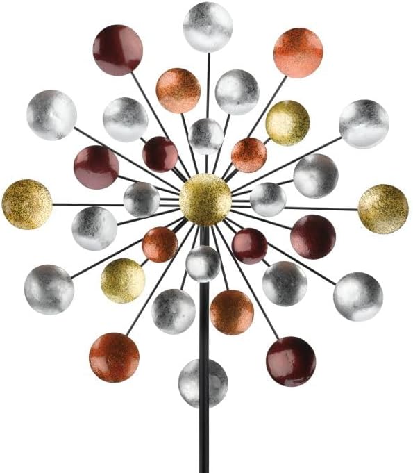 Regal Art & Gift Galaxy Wind Spinner – Metal Yard Decorations Outdoor | Kinetic Garden Spinner for Lawn, Pathway, or Flower Bed | Weather-Resistant Outdoor Sculpture - 32 Inch