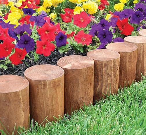 Greenes Fence 15 in. Full Log Edging (12-Pack, 15 ft. Total)