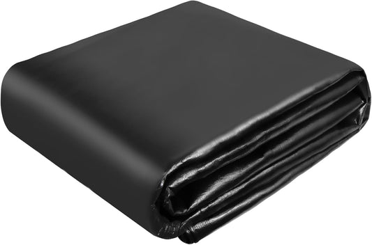 TEZONG Pond Liner,15x20Ft Pond Liners for Outdoor,28Mil PE Black Koi Fish Pond Liner,Reinforced Pond Underlayment for Water Garden,Waterfall,Fountain