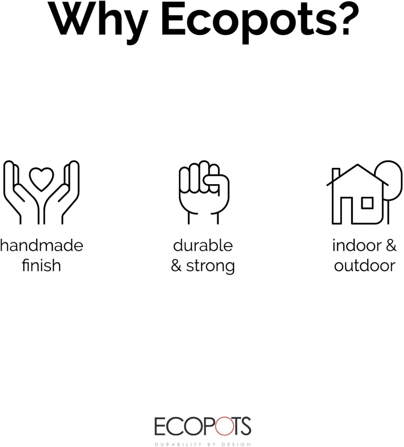 Ecopots Paris Durable Modern Rectangular Indoor/Outdoor Recycled-Based Composite Flower Planter, Terracotta Color, 23.5"