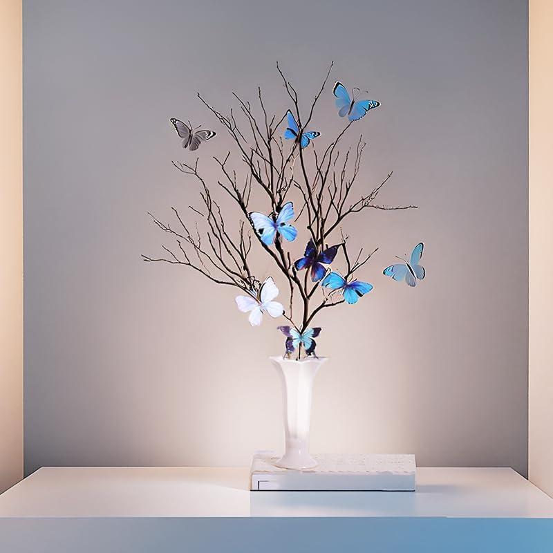 Artificial Butterfly, Silk Butterflys, Butterflies for Crafts for Floral Arrangements, 3D Butterfly Stakes Decor, Patio Plant Pot, Flower Bed Home Decor