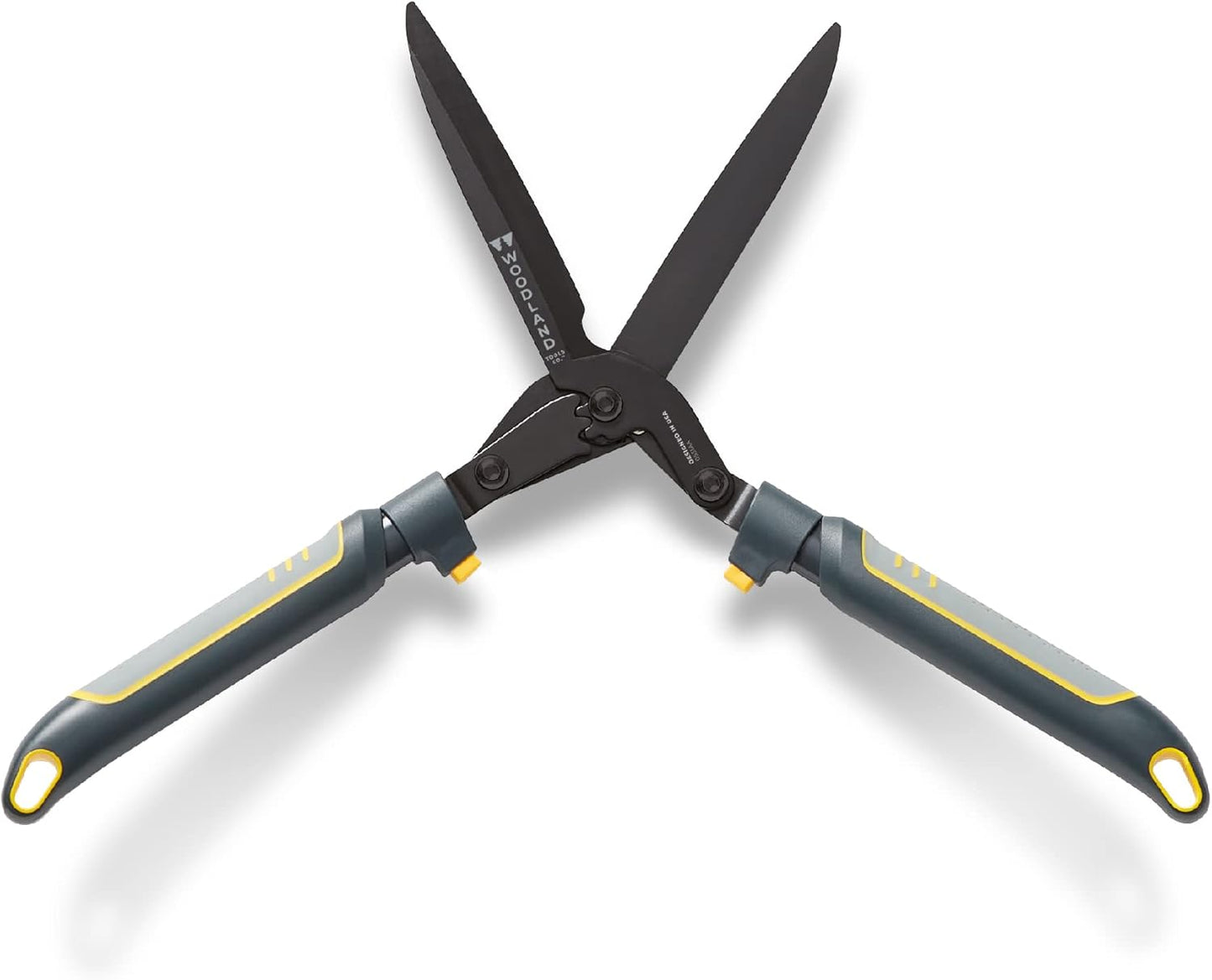 Woodland Tools Super Duty Hedge Shears, 23 Inch Manual Hedge Clippers with 10 Inch Gear-Assist Blades, Power Notch, and Non Stick Coating, Heavy Duty Trimmer for Thick Shrubs and Hedges