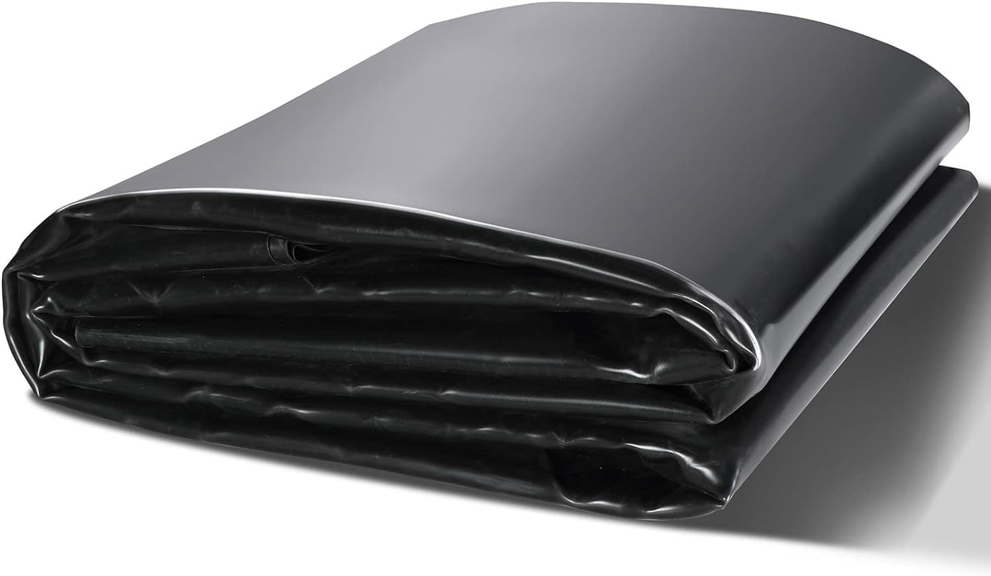 VEVOR 15 x 20 ft Pond Liner, 45 Mil Thickness, Pliable & Durable EPDM Material, Easy Cutting Underlayment for Fish or Koi,Waterfall, Fountains, Water Gardens, Black