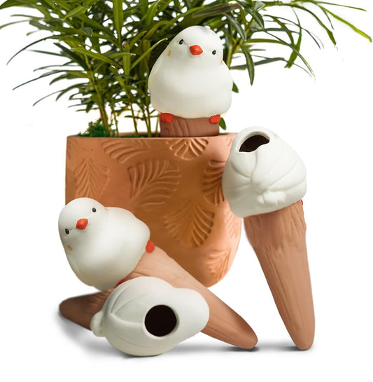 Bird Shaped Plant Watering Globes(4ps) Plants Suitable for Indoor and Outdoor Use Should be Kept Constantly Moist. The Interesting Shape Makes The Garden More Interesting and Beautiful.