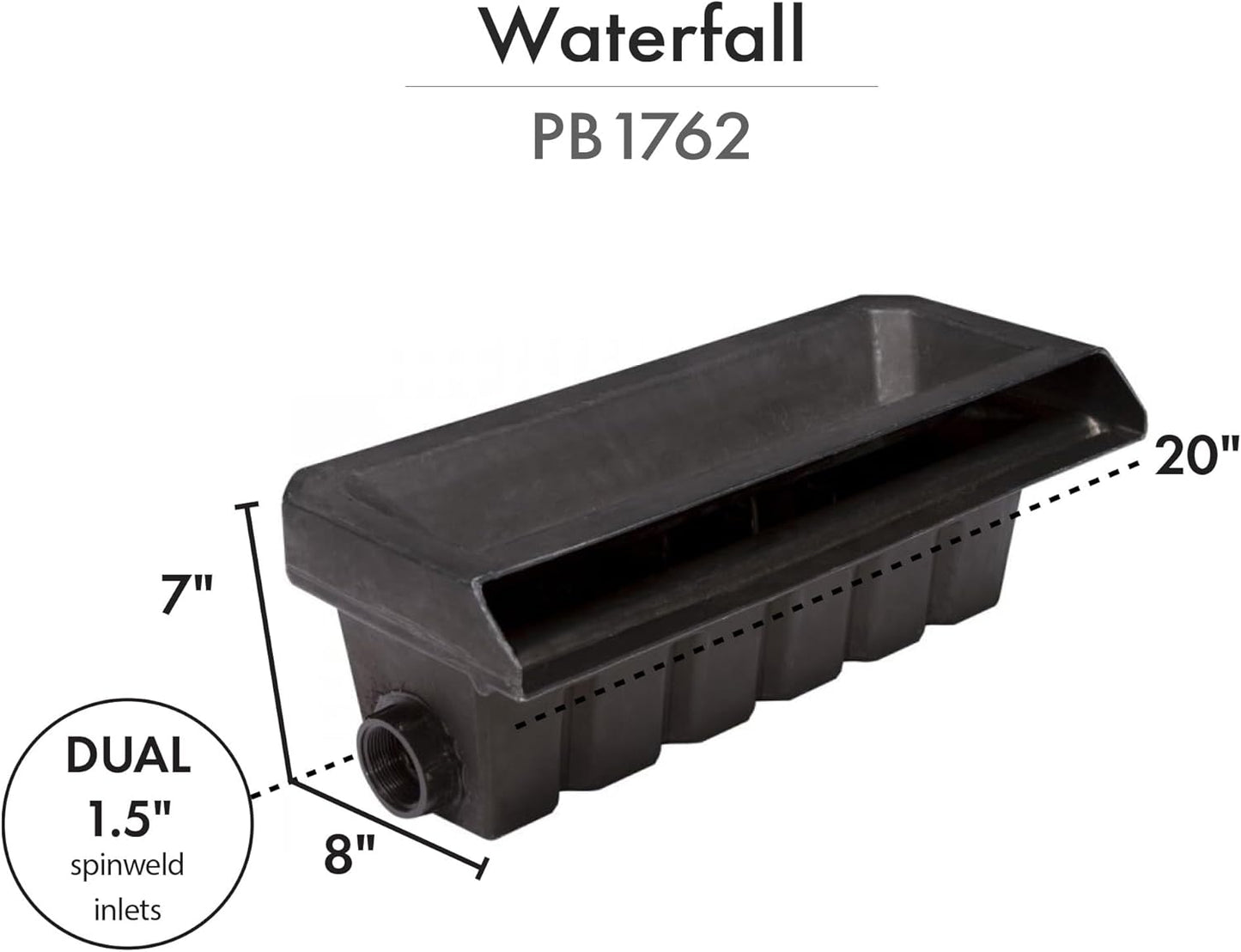 HALF OFF PONDS Pond Free Cascade 4100 Waterfall Kit with 10' x 20' PVC Liner and 4,100 GPH Pump - PVCPMDP8
