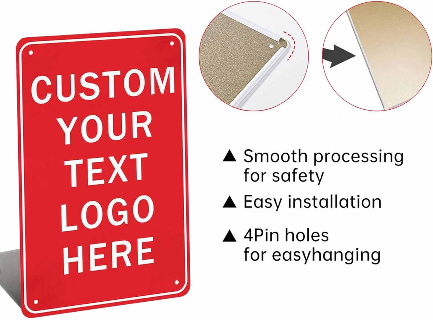 Custom Sign, Personalized Metal Signs, Customize for Office, Business, Workplace, Office, Home, Delivery Signs, Metal Sign With Your Own Image, Text,Photo, Pets, Kids Art Made in USA (Design 5)