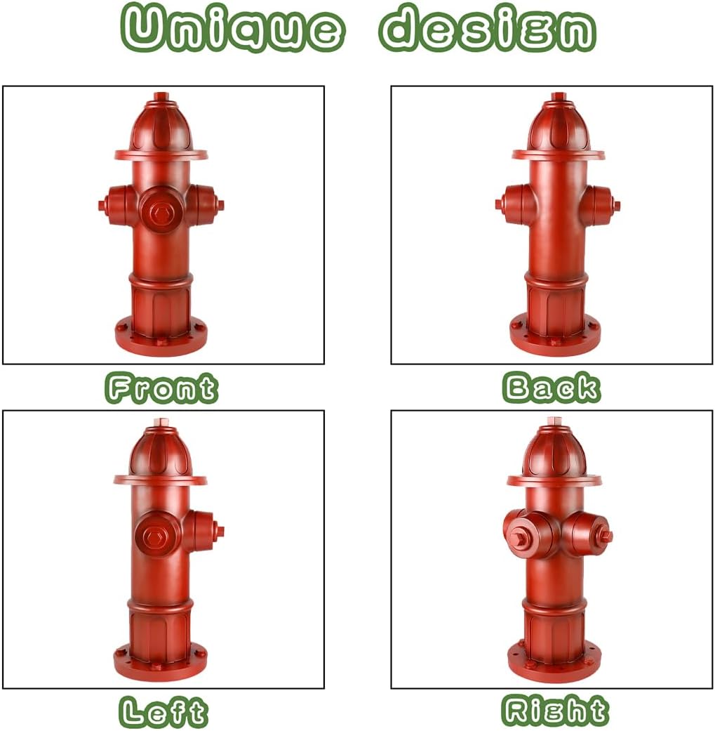 Large Dog Puppy Pee Post and Gift - 25 Inch High Fire Hydrant Garden Decor Statue, Training Tool