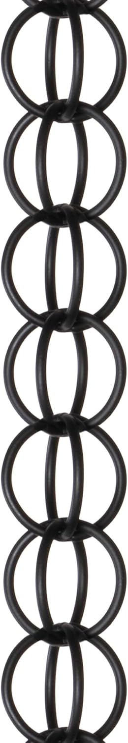 Monarch Rain Chains Ring Rain Chain Downspout Replacement Downspout for Gutters, 3 Feet Length Rain Chain Extension, Black