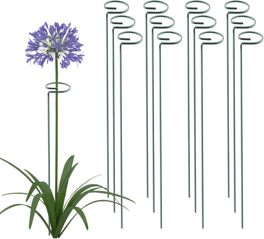 36 Inch 12 Packs Plant Support Stakes,Garden Single stemmed Plant Support Hoops, Plant Prop, for Flowers,Orchid, Tomatoes Peony Lily Rose (36 inch)