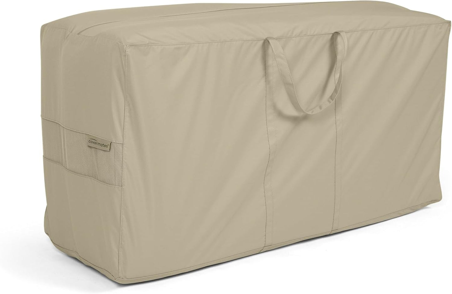 Covermates Cushion Storage Bag - Weather Resistant Polyester, Weather Resistant, Water Resistant Zipper, Cover Accessories, 48Wx 16D x 22H, Khaki