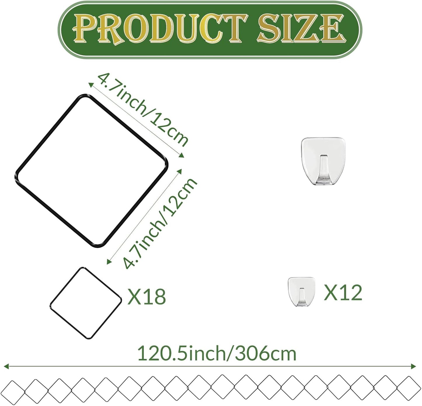 2 Pack 36pcs Chain Trellis for Climbing Plants Indoor & Outdoor, Garden Wall Plant Trellis Plant Vine Support Houseplant Accessories and Plant Gifts for Vine, Ivy, Monstera,Pothos