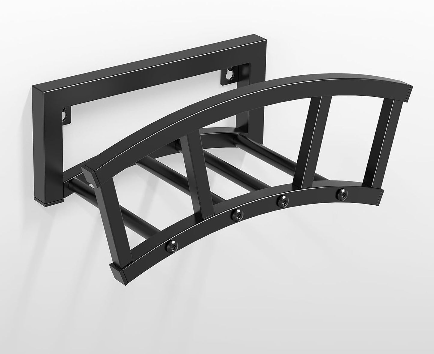 Garden Hose Holder Wall Mounted, Outdoor Heavy Duty Metal Water Hose Holder Hanger Holds 125-ft Water Pipe, Sturdy Detachable Hose Storage Organizer Reel Rack for Outside Garden Lawn Yard Farm