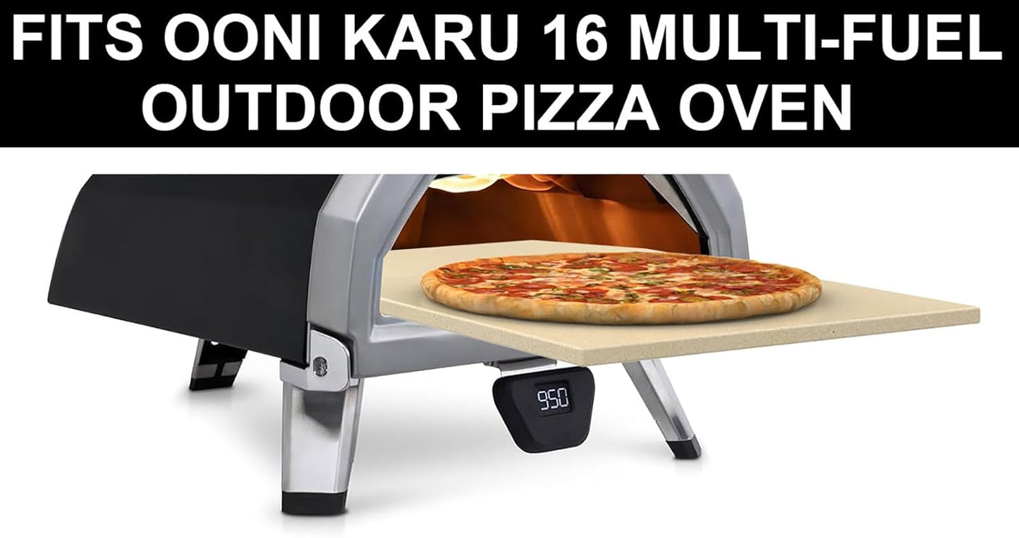 Pizza Stones Replacement Parts for Ooni Karu 16 Multi-Fuel Outdoor Pizza Oven Cordierite Baking Pizza Stones for Ooni Pizza Oven Stones Accessories for Bread, Pies,Pastry &Pizza