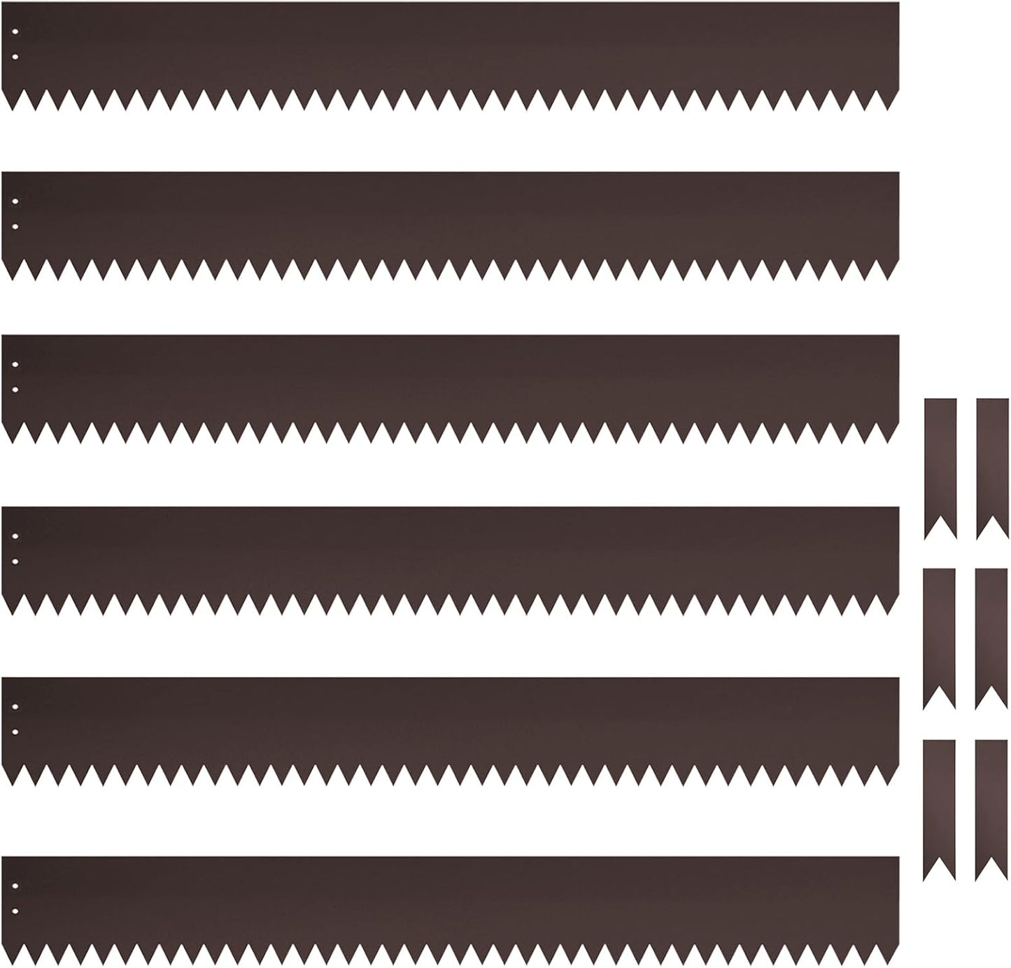 4 Inch Metal Landscape Edging, 6 Pack Heavy Duty Galvanized Steel Garden Edging, Hammer-in Metal Edging for Landscaping for Lawn, Pathway, Yard